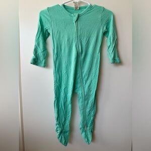 Larkspur Bamboo Footie Turquoise Pajama